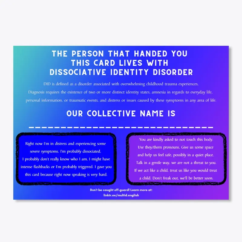 DID sticker card - SarcasDIDs